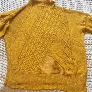 Women’s Mustard Cable Knit Sweater